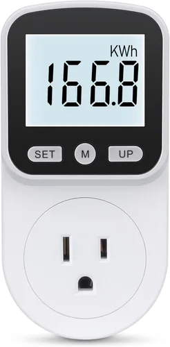 Medidor de vatios mejorado, medidor de potencia, monitor de energía para el hogar, monitor de uso eléctrico, medidor de voltaje de energía con