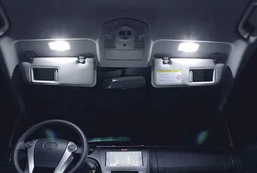 Miniatura 5 de iJDMTOY 6614, focos LED de repuesto blancos 6-SMD (1.14 onzas) para auto. Se colocan arriba de la visera del auto. Paquete x 4 unidades.