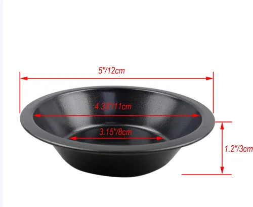 Miniatura 2 de Mini moldes para tartas de 5 pulgadas, 4 piezas pequeñas redondas de acero al carbono, juego de utensilios para hornear pasteles, corteza, tartas