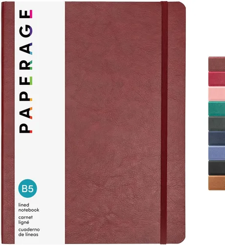 Miniatura 17 de PAPERAGE - Libreta de rayas con tapa blanda (color negro), 160 páginas, cuaderno de reglas universitarias de tamaño mediano, 5.6 x 7.9 pulgadas
