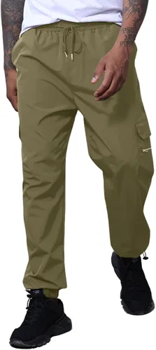Opomelo Pantalones cargo para hombre, ajuste relajado, pantalones deportivos de senderismo, pantalones deportivos de pierna recta con bolsillos