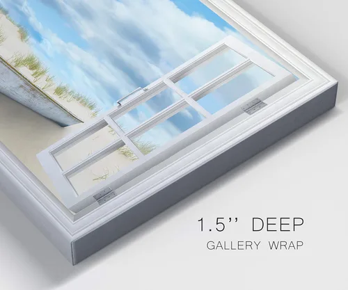 Miniatura 6 de Renditions Gallery Lienzo decorativo para pared, vista de barco viejo atracado en la playa de arena blanca, obra de arte para colgar en la pared