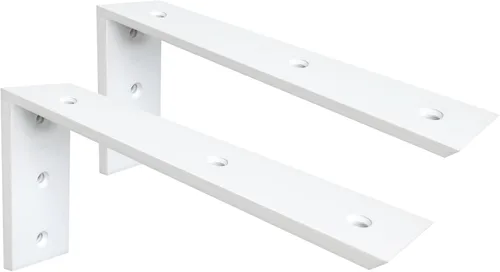Miniatura 44 de WINKER Soporte para encimera, paquete de 2 unidades resistente de soporte oculto en L para estante de 3/8 pulgadas de grosor, 10 x 6 x 2.5 pulgadas