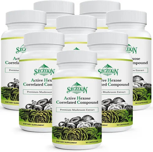 Miniatura 12 de Compuesto activo de hexosa correlacionada 1500 mg suplemento, suplemento natural de extracto de 8 hongos, sistema inmunológico, función hepática