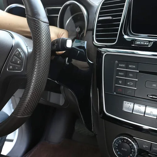 Miniatura 4 de YIWANG Cubierta de panel de decoración de consola central, 3 piezas para Mercedes Benz GLS GLE GL ML 2013-2019 Accesorios para automóvil con volante