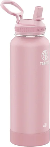 Miniatura 21 de Takeya Actives - Botella de agua de 24 onzas con tapa con popote, aislamiento de acero inoxidable de doble pared, apta para lavavajillas y sin BPA
