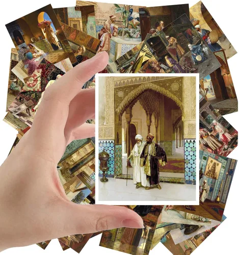 Miniatura 3 de Calcomanías grandes (24 piezas de 2.5 x 3.5 pulgadas) Cranford Vintage Victorian Book Grabado Ilustración