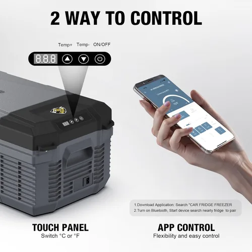 Miniatura 2 de Yellow Jacket Refrigerador de 12 voltios para automóvil, enfriador eléctrico portátil de 16 cuartos, refrigerador para auto para acampada al aire