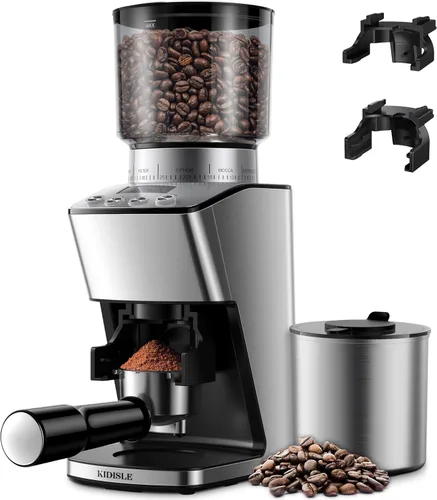 KIDISLE Molinillo de Café Eléctrico de Fresas Cónicas, Molinillo de Espresso para Uso Doméstico, Molino de Fresas con 51 Configuraciones de