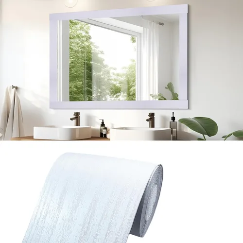Miniatura 12 de Teemall Adhesivo autoadhesivo de PVC impermeable con grano de madera de 32.8 ft, decoración de pared, azulejos de cocina, baño, papel tapiz adhesivo