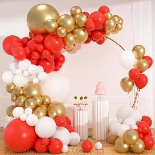 Miniatura 7 de 113pcs Black and Gold Balloon Garland Arch Kit, 18 12 10 5 Inch Black Metallic Gold Confetti Latex Balloons for 2026 Graduation Decorations Class of