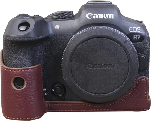Miniatura 9 de Rieibi EOS R7 - Funda de piel sintética de calidad para cámara digital Canon EOS R7 - Funda de agarre para Canon EOSR7, color negro