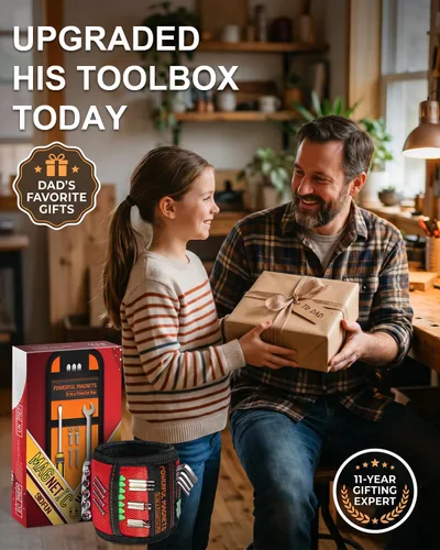 Miniatura 6 de Regalos para el día del padre de hija, esposa, hijo, pulsera magnética: regalos de herramientas para hombres, cinturón magnético muñeca para sujetar