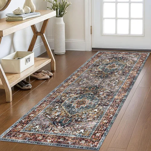 Miniatura 196 de KOZYFLY Alfombra Pequeña de Área 2x3 Pies Alfombras para Entrada Lavable Boho Alfombra de Entrada Antideslizante Tapete de Puerta Interior Entrada