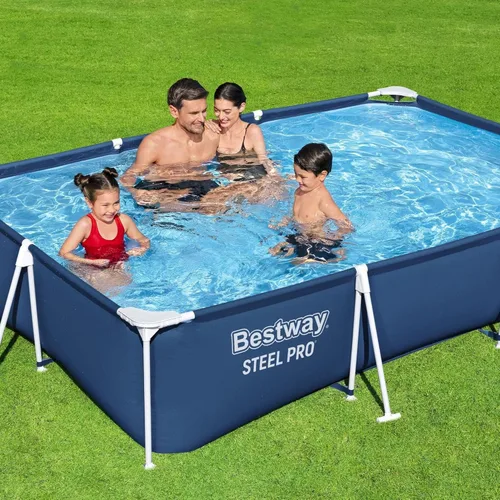 Miniatura 2 de Bestway Steel Pro, piscina para exteriores con bomba de filtro, piscina sobre el suelo, varios tamaños