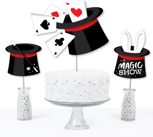 Miniatura 3 de Big Dot of Happiness Ta-Da, Magic Show - Palitos mágicos para centro de mesa de fiesta de cumpleaños, juego de 15