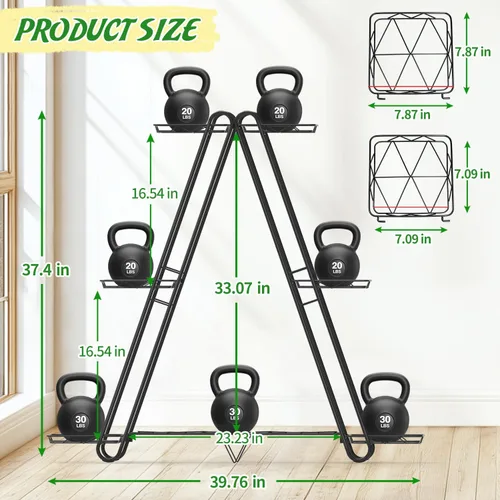 Miniatura 6 de DiiKoo Soporte de Metal Resistente para Plantas, Estantería y Estante de Plantas para Interior y Exterior - 3 Niveles 7 Macetas, Soporte