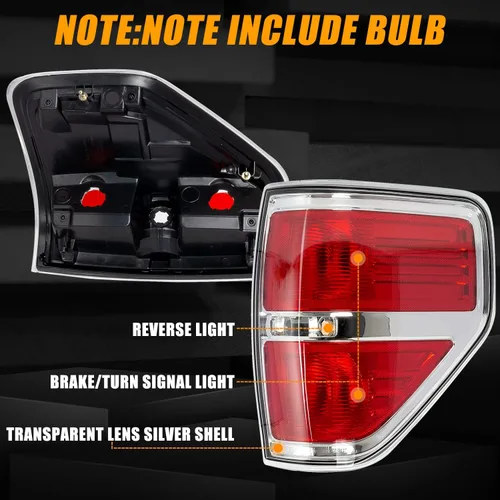 Miniatura 3 de RANSOTO F150 Luz Trasera Compatible con 2009 2010 2011 2012 2013 2014 Ford F-150 Luz de Freno Trasera Izquierda, Conductor y Derecha, Pasajero Luz