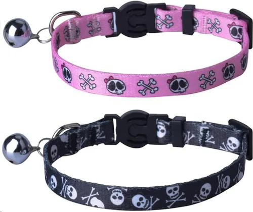 Miniatura 20 de PUPTECK Collar de gato con campanas, collar de gatito ajustable para niñas y niños pequeños, cachorro, conejito, bonito accesorio de disfraz