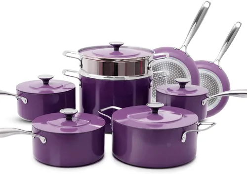 Miniatura 14 de Nuwave Lux - Colección de utensilios de cocina premium de 13 piezas, cerámica azul Duralon G11 de próxima generación, antiadherente, ultra duradero