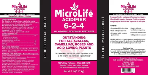 Miniatura 2 de MicroLife Acidificador (6-2-4) Fertilizante orgánico granular de grado profesional (para plantas amantes del ácido) rosas, arándanos, azaleas