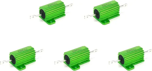 Miniatura 5 de Resistencia bobinada 10W 100 Ohm 5% Resistencias de carcasa de aluminio - 5pcs