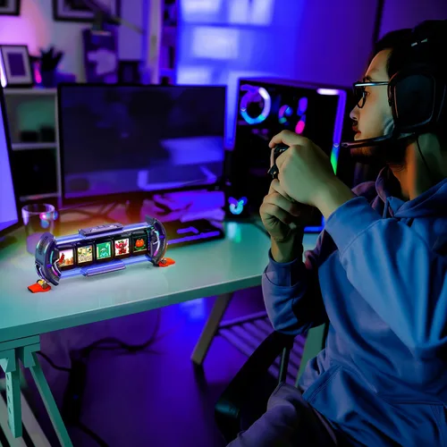 Miniatura 9 de Divoom Times Gate - Reloj de alarma digital de configuración de juego Cyberpunk, aplicación inteligente, conexión WiFi, pantalla LED RGB, panel Plata