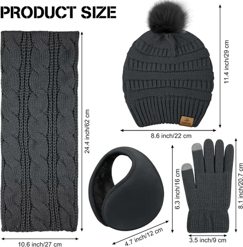 Miniatura 2 de URATOT Conjunto cálido de invierno para hombre o mujer