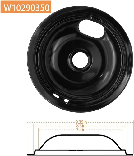 Miniatura 6 de SupHomie W10290350 W10290353 - Juego de sartenes de goteo de porcelana y quemador eléctrico MP22YA - Compatible con Whirlpool, Amana, May-tag