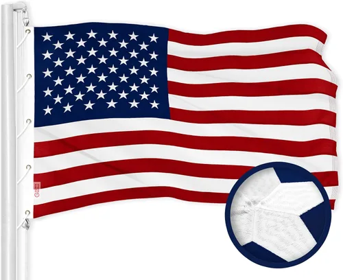 Miniatura 11 de G128 Bandera de EE.UU. 8x12 pies Serie ToughWeave con estrellas bordadas de 300D poliéster Bandera del país, estrellas bordadas, rayas
