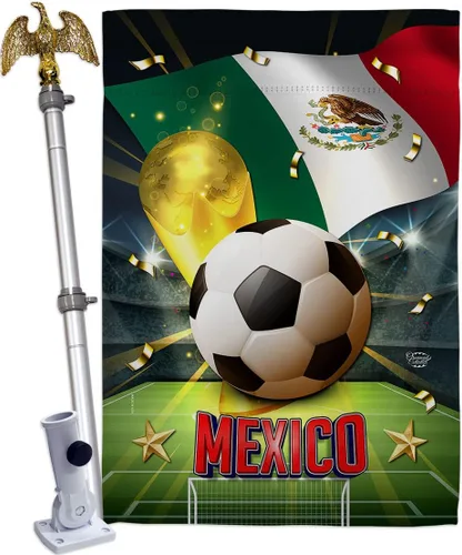 Cartel de decoración del hogar de la Copa México para decoración del hogar, decoración de habitación, patio, porche, césped, jardín, bandera, poste,