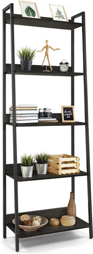 Miniatura 14 de CAPHAUS Estantería de Escalera de 4 Niveles, Estante Independiente de 24 Pulgadas de Ancho, Estantería Librero de Almacenamiento Organizador, Gris