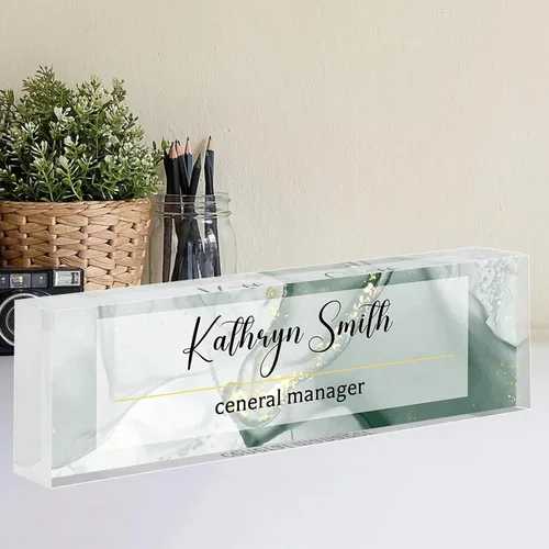Miniatura 39 de Placa de nombre personalizada, placa de nombre personalizada para oficina, accesorio de escritorio de acrílico, regalos para compañeros de trabajo
