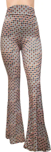 Miniatura 84 de ShopMyTrend - Pantalones de yoga largos con piernas anchas y acampanadas estilo palazzo, con cintura alta, para mujer