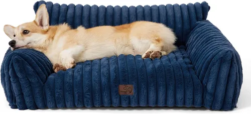 Miniatura 11 de Bedsure ComfyFleece Lindo sofá para gatos para mascotas, camas esponjosas para gatos con forro polar de pana suave de alta calidad, camas esponjosas
