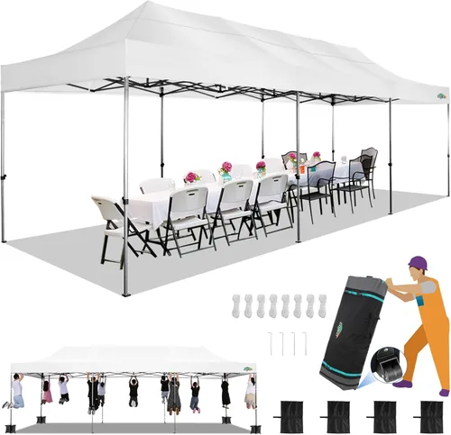 Miniatura 178 de COBIZI Tienda de campaña desplegable de 6.6 x 6.6 pies, toldo resistente, fácil de instalar, impermeable, para exteriores, fiestas, playa, jardín