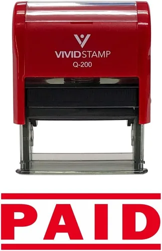 Miniatura 10 de Sello de goma autoentintado pagado (rojo) - grande