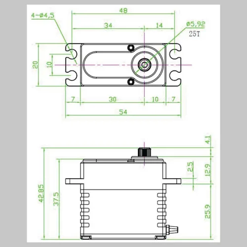 Miniatura 3 de REEFS RC 422HDv2 Servo programable SEHREEFS65 Servos