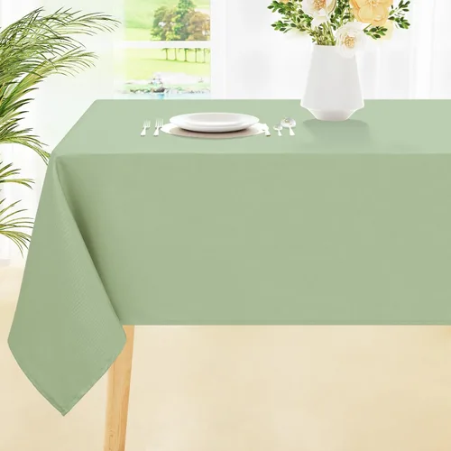Miniatura 19 de Smiry Mantel rectangular de poliéster impermeable antiarañazos, mantel decorativo de tela lavable para comedor, bufé, fiestas y exteriores, 60 x 84