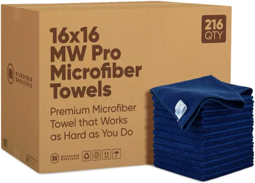 Miniatura 17 de Microfiber Wholesale Toallas de microfibra Pro Multi Surface de 16" x 16" a granel Caja: 216 Cantidad (negro)
