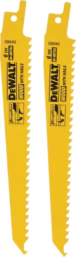 Miniatura 4 de DEWALT DW4804-2 Hoja de sierra recíproca bimetálica de 12 pulgadas con parte trasera cónica 6 TPI (paquete de 2)
