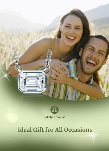 Miniatura 2 de Collares de moissanita para mujer, colgante solitario de 1 a 3 quilates, plata de ley 925, joyería para el día de la madre, regalos de boda para ella