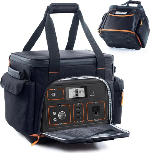 Miniatura 14 de Estuche de Transporte de Viaje Compatible con Jackery Explorer 300/240/160, Estuche de Almacenamiento de Estación de Energía Portátil con Fondo