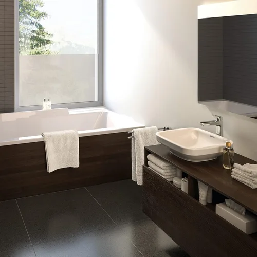 Miniatura 5 de hansgrohe Logis 71090001 - Grifo moderno para lavabo de baño de bajo flujo con 1 manija y 1 manija de 10 pulgadas de alto, color cromado Cromo