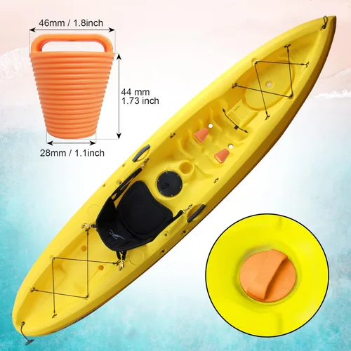 Miniatura 2 de 12 piezas Kayak Scupper Plug Kit TPE Scupper Tapones Agujeros de drenaje Tapón Bung con mango coral-12 piezas-l