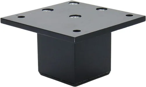 Miniatura 2 de Wealrit 4 patas de metal para muebles, patas de gabinete de tubo cuadrado de 2 pulgadas de alto, patas de soporte de mesa, patas de nivelación