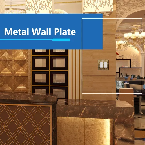 Miniatura 2 de LIDER Placa decorativa de pared de metal para interruptor o receptáculo, cubierta de salida de acero inoxidable, resistente a la corrosión