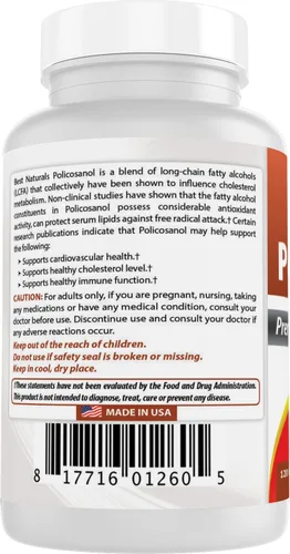 Miniatura 7 de Best Naturals Policosanol 10 mg 120 Cápsulas