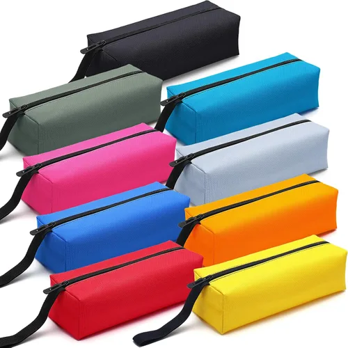 Miniatura 7 de Paquete de 9 bolsas pequeñas para herramientas con cremallera, bolsas de herramientas de lona, impermeables, versátiles, con cremallera, bolsas
