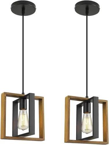 Miniatura 12 de Lámpara colgante de granja, luces colgantes negras para isla de cocina, lámpara colgante industrial con pantalla de luz, iluminación colgante